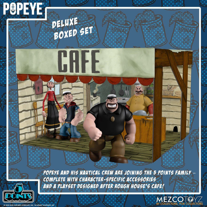 Popeye 5 Points Deluxe Figure Box Set - Rough House's Cafe
