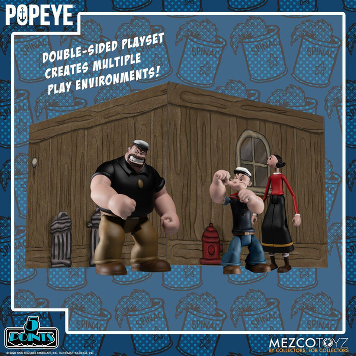 Popeye 5 Points Deluxe Figure Box Set - Rough House's Cafe