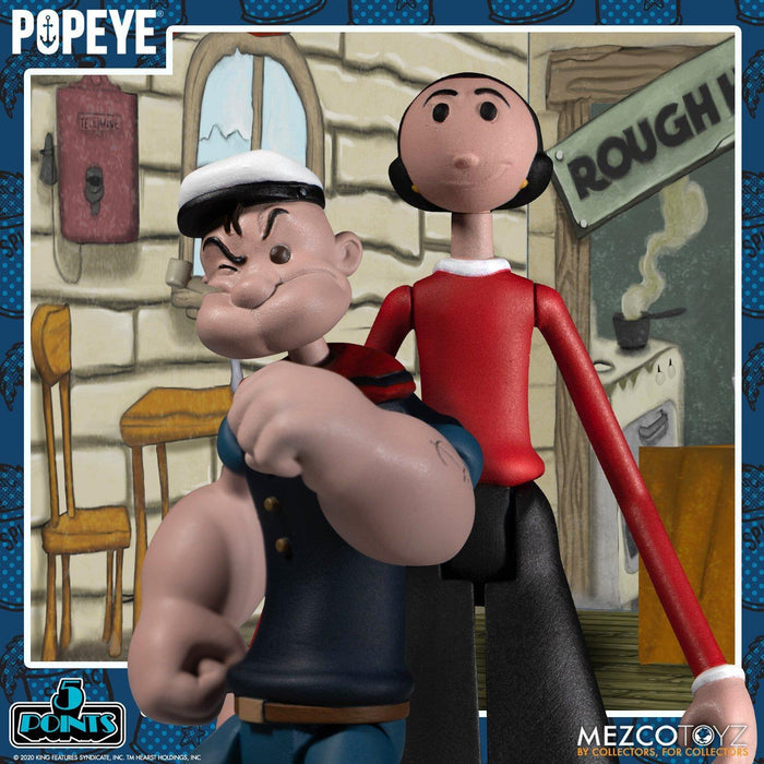 Popeye 5 Points Deluxe Figure Box Set - Rough House's Cafe