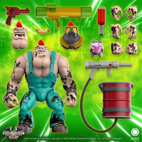 *PRE-ORDER Biker Mice from Mars Action Figure Wave 2 - Greasepit