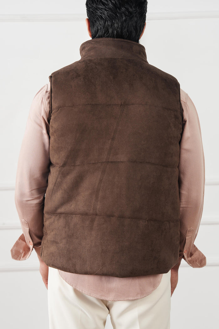 Quilted Suede Gilet (MPJ-05)