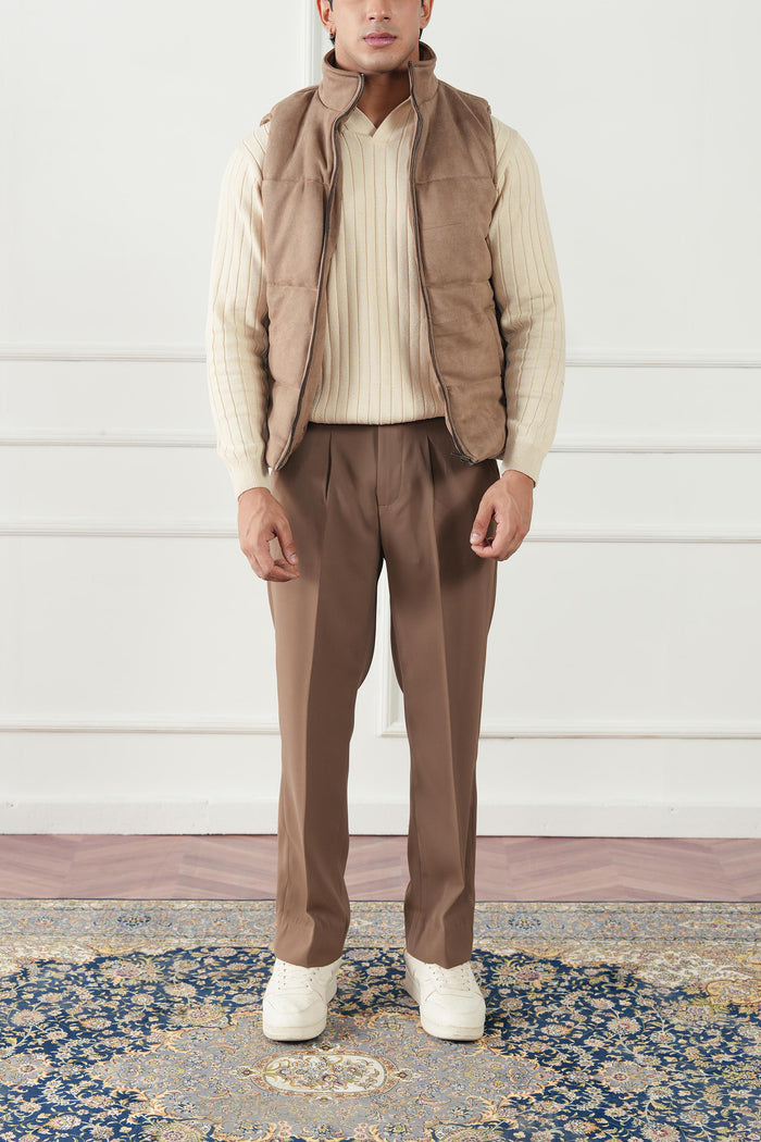Quilted Suede Gilet (MPJ-06)