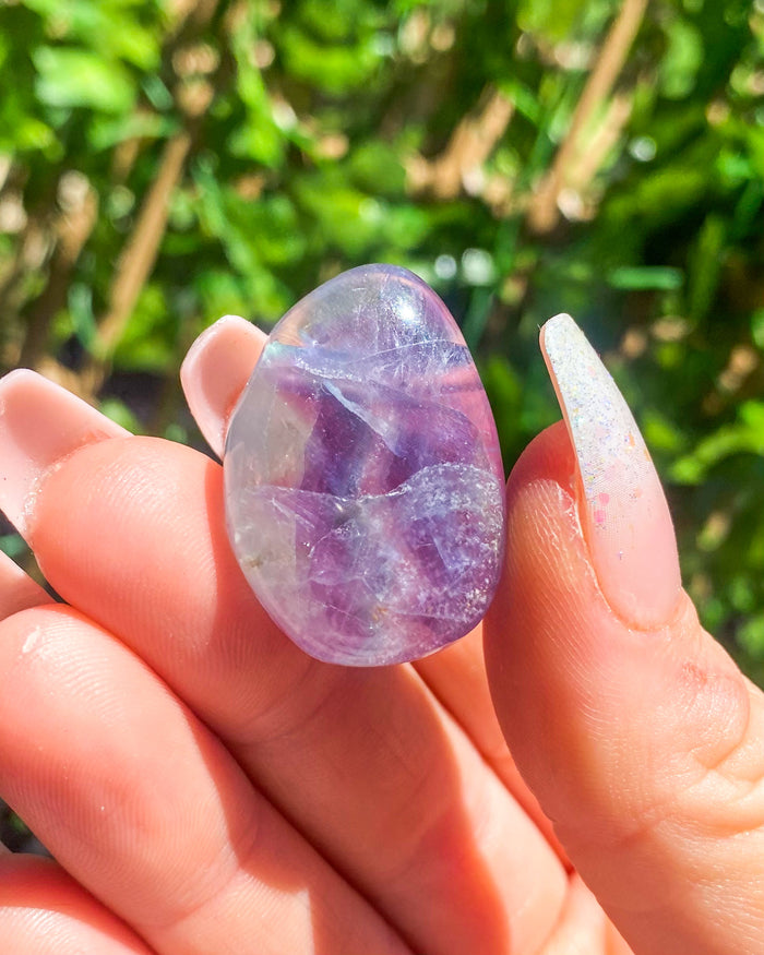 Rainbow Fluorite Teardrop Necklace