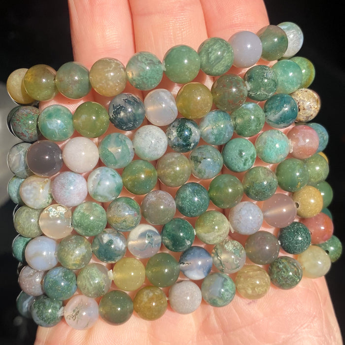 Rainbow Moss Agate Bracelet {8mm}