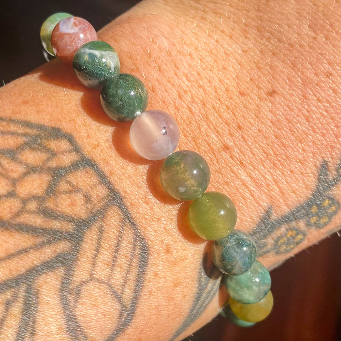 Rainbow Moss Agate Bracelet {8mm}