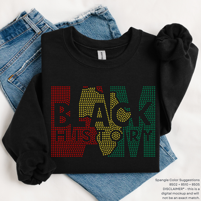READY TO SHIP // Black History Cutout SPANGLE TRANSFER c. 8502 + 8510 + 8505
