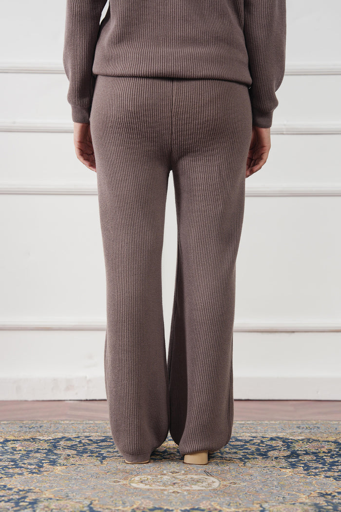 Ribbed Knit Straight Trouser (WKT-01)