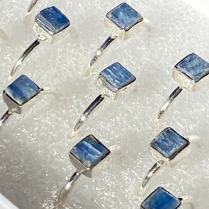 Rough Kyanite 925 Sterling Silver Ring | Raw Unique Jewelry
