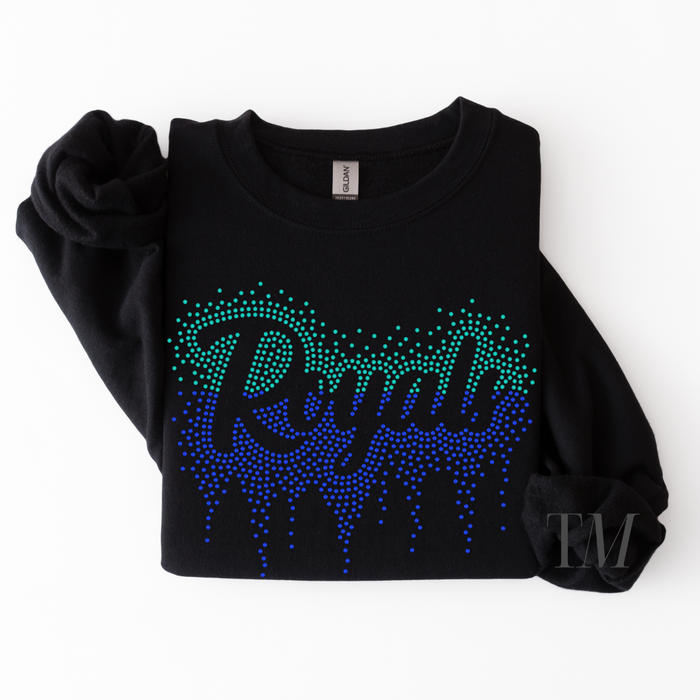 Royals Ombre Drip SPANGLE TRANSFER