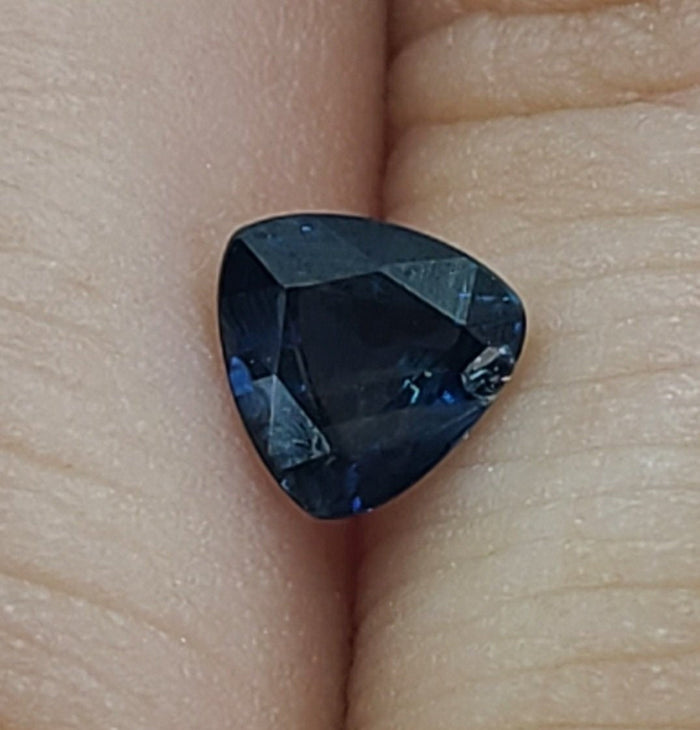 Sale!!!!  0.49ct Natural Medium Dark Blue Sapphire, 5mm Trillion Cut, I Clarity loose stone, September Birthstone