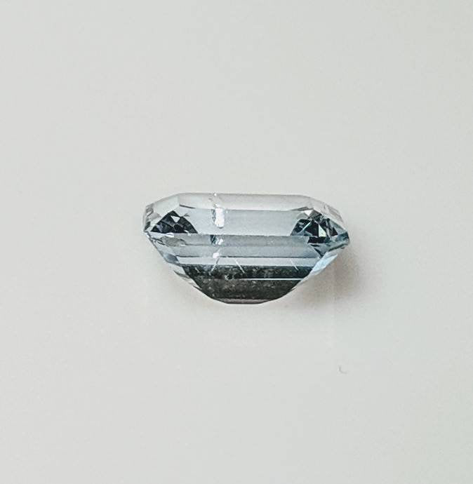 SALE!!!, 3.78ct, Natural Genuine Brazilian Aquamarine, 10x8 Emerald Cut Faceted, SI loose stone