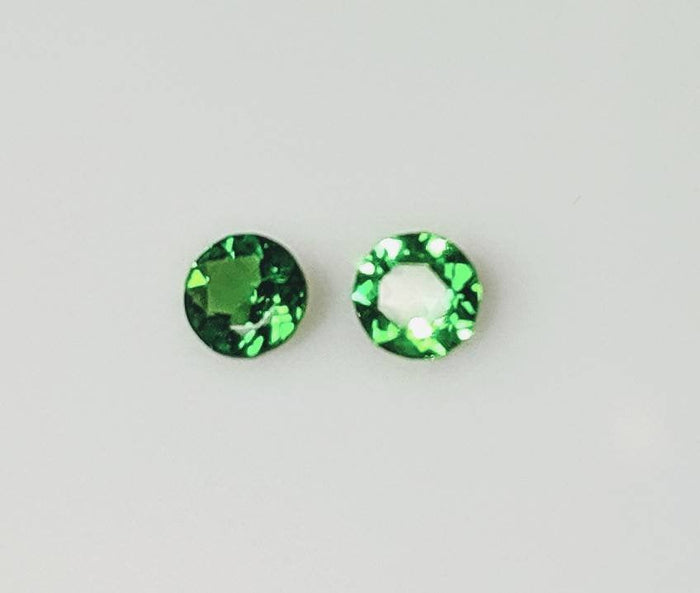 SALE!!!, Pair, Natural Genuine African Tsavorite Green Garnet, 4mm Round Faceted, VS loose stones, January Birthstone