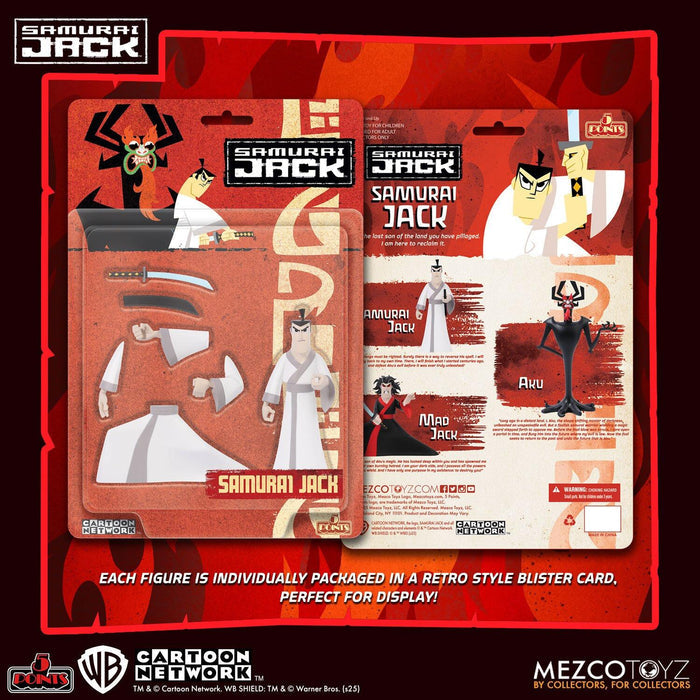Samurai Jack 5 Points Deluxe Action Figure - Set of 3