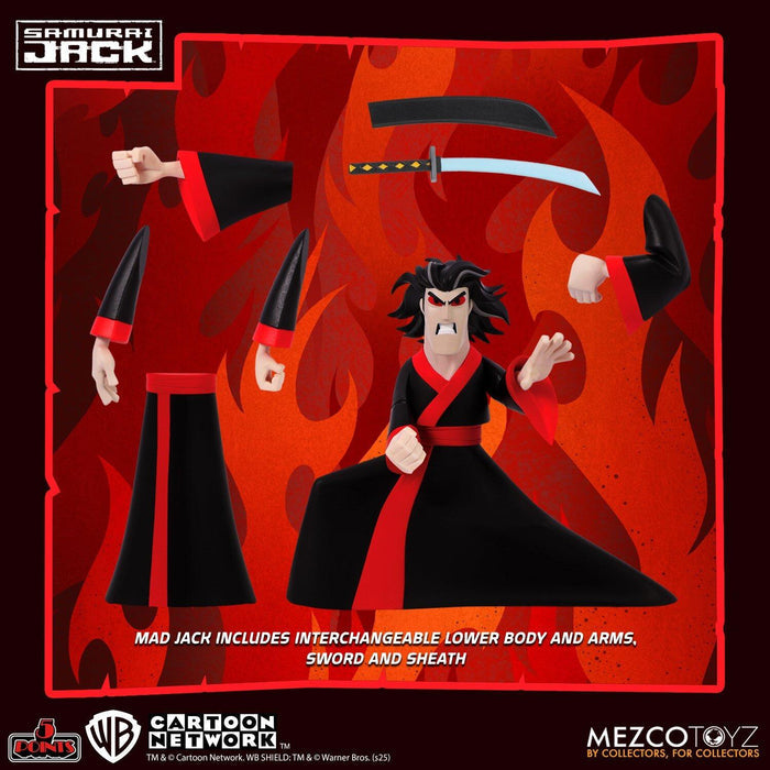 Samurai Jack 5 Points Deluxe Action Figure - Set of 3
