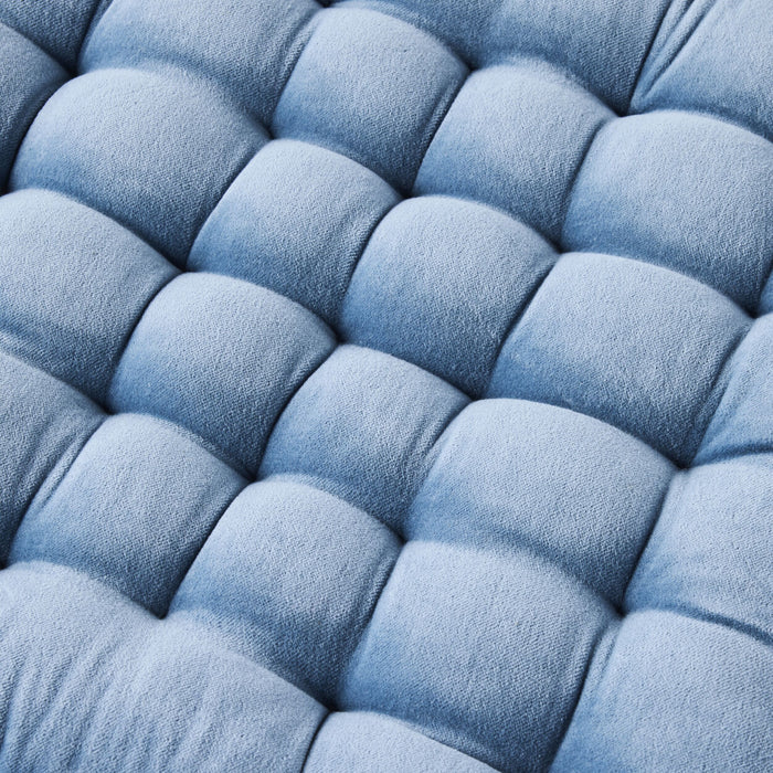 Samy Cotton Velvet Sky Blue Seat Cushion
