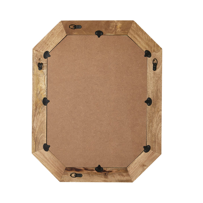 Santiago Flora Emboss Wooden Wall Mirror 76cm