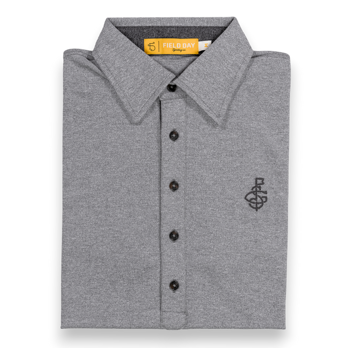 Seamus x Field Day Ford 5 Button Polo - Grey