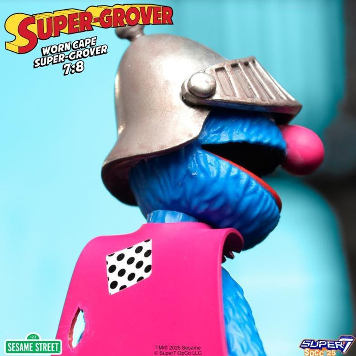 Sesame Street ReAction Action Figure - Super Grover in Box Packaging