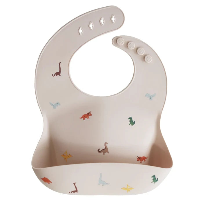 SILICONE BABY BIB-DINOSAUR