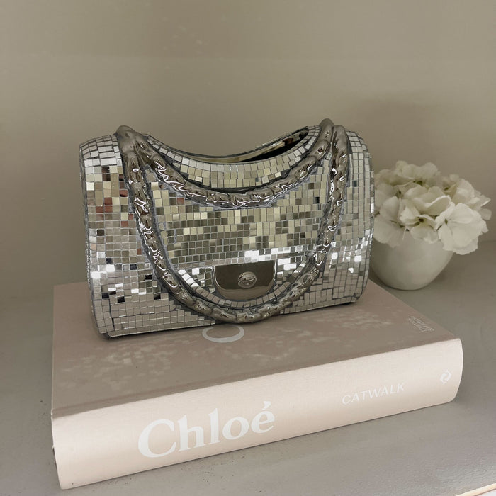 Silver Disco Decorative Handbag Vase Accessories