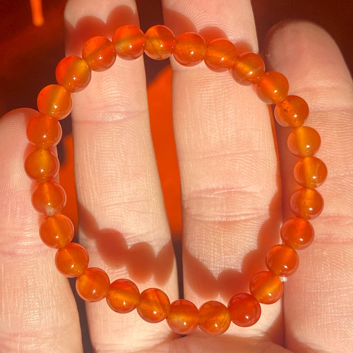 Small Carnelian Bracelet (~6in, 6mm)