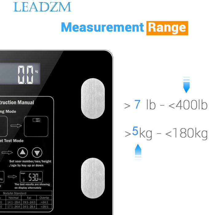 Smart Digital Bathroom Scale – LCD BMI Weight Tracker