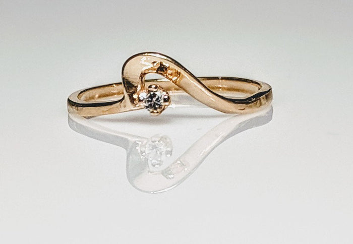 Solid 10kt, Natural Gemstone, Fancy Promise Ring, Size 4-7 143-712, Sapphire, Ruby, Emerald, Topaz, Peridot, Garnet, Amethyst, Birthstone