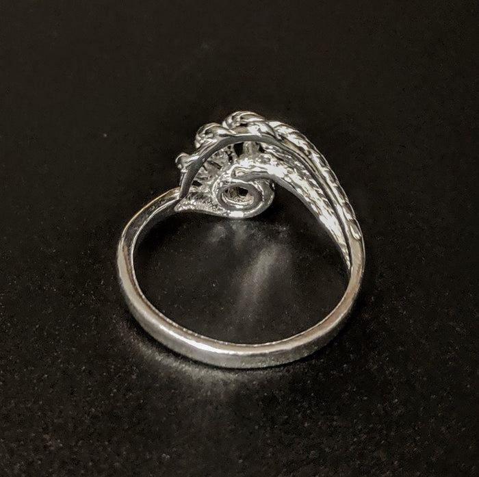 Solid Sterling Silver or 14kt Gold 4-6mm Round Ladies Rope Swirl Pre-Notched Blank Ring Size 6-8 setting 163-263/143-263