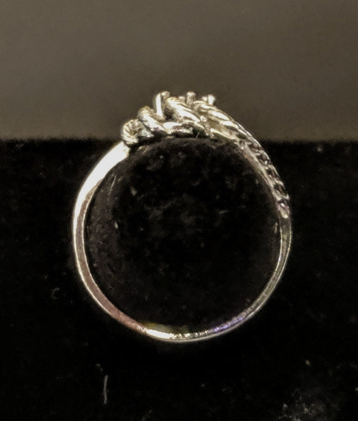 Solid Sterling Silver or 14kt Gold 4-6mm Round Ladies Rope Swirl Pre-Notched Blank Ring Size 6-8 setting 163-263/143-263