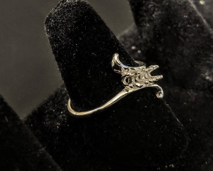 Solid Sterling Silver or 14kt Gold Three Stone Cluster Ladies Pre-Notched Blank Ring Size 6-8 setting 163-276/143-276