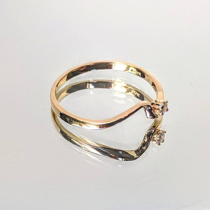 Solid Yellow or White Gold Natural Diamond Promise Ring, Diamond Accented, SI Clarity, Ring, 143-704 Fine Jewelry, Petite, Engagement