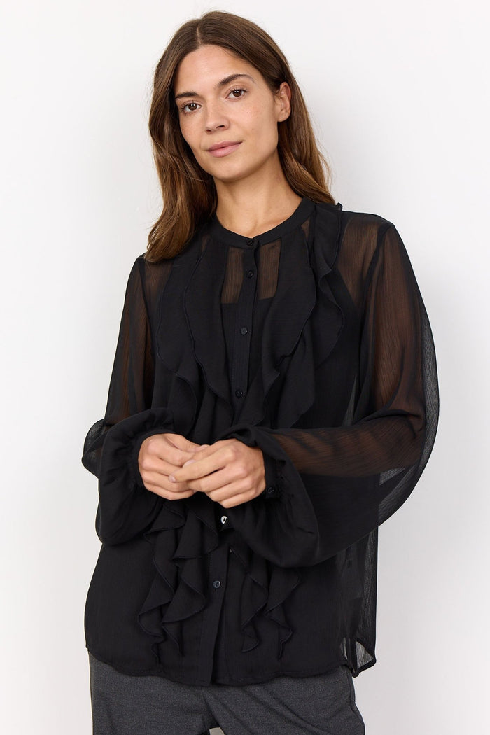 Soya Concept SC-Naia 1 40900-20 9999 Blouse Black - Dotique