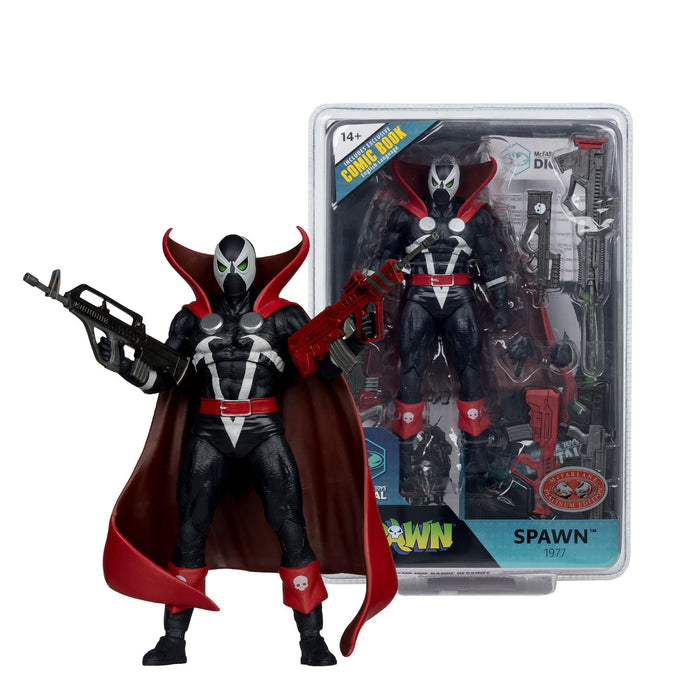 Spawn 7 Inch Action Figure w/ Comic - Spawn 1977 (Variant) (Red Platinum)