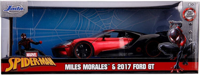 Spider-Man - 2017 Ford GT w/ Miles Morales Hollywood Rides 1:24 Scale Die Cast Vehicle