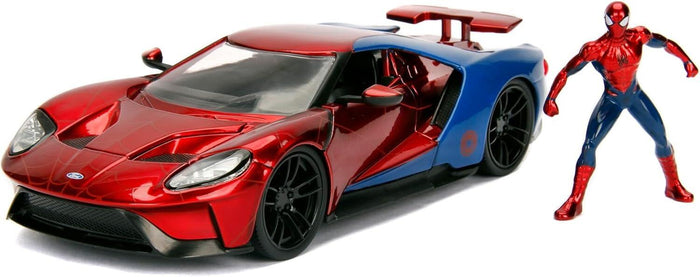 Spider-Man - 2017 Ford GT w/ Spider-Man Hollywood Rides 1:24 Scale Die Cast Vehicle