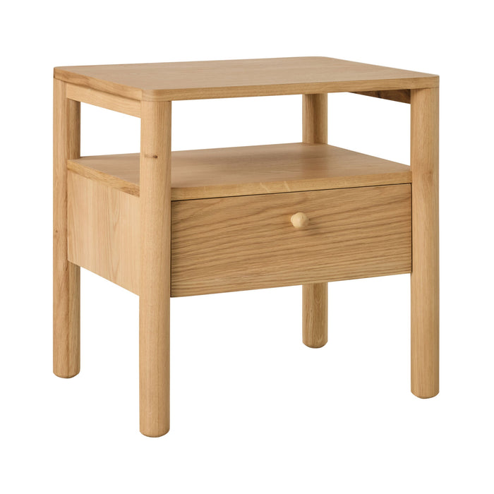 Spintara 1 Drawer Bedside Table Light Oak