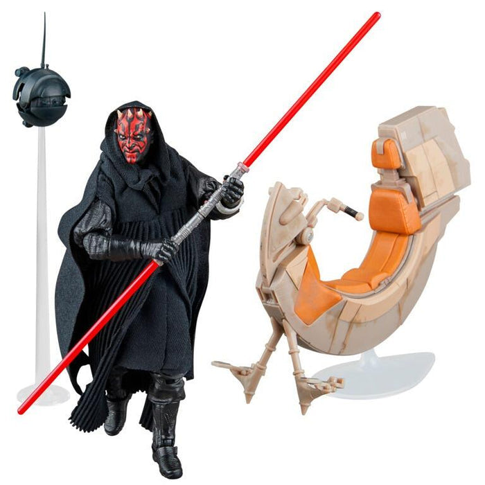 Star Wars Black Series 6 Inch Action Figure Vehicle - Darth Maul with Sith Speeder