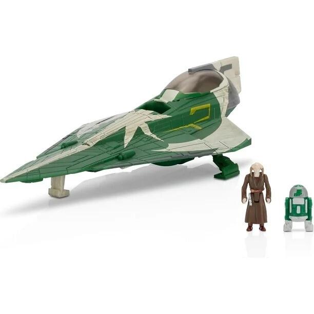 Star Wars Micro Galaxy Squadron 3 Inch Vehicle Series 7 - Saesee Tiin With Jedi Starfighter