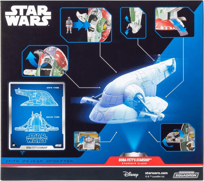 Star Wars Micro Galaxy Squadron 8 Inch Deluxe Vehicle - Boba Fett's Starship (Ep. 5)