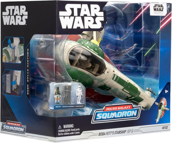 Star Wars Micro Galaxy Squadron 8 Inch Deluxe Vehicle - Boba Fett's Starship (Ep. 5)