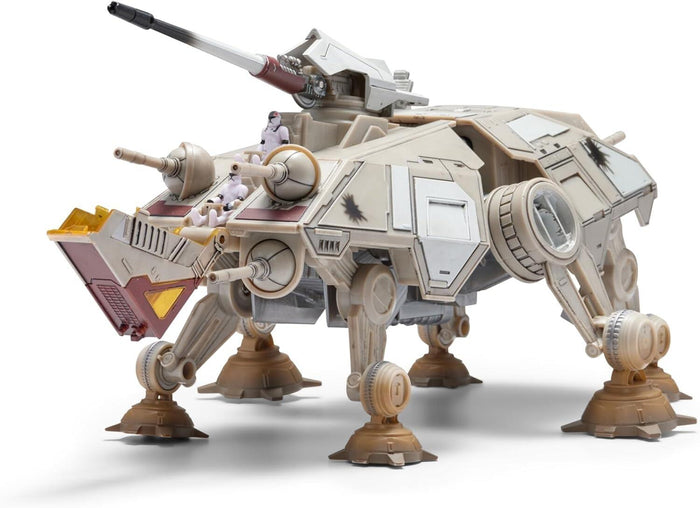 Star Wars Micro Galaxy Squadron 9 Inch Dreadnaught Class Vehicle - AT-TE With Clone Troopers
