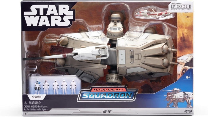 Star Wars Micro Galaxy Squadron 9 Inch Dreadnaught Class Vehicle - AT-TE With Clone Troopers