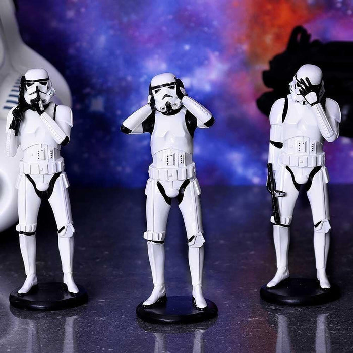 Star Wars The Original Stormtrooper 5.5 Inch Resin Collectible Figurine - Three Wise Stormtroopers (Standing)