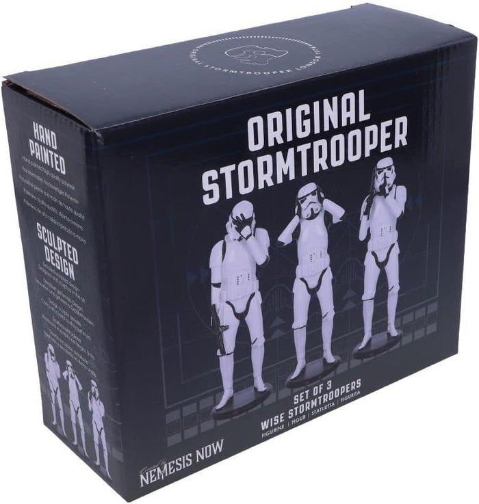 Star Wars The Original Stormtrooper 5.5 Inch Resin Collectible Figurine - Three Wise Stormtroopers (Standing)
