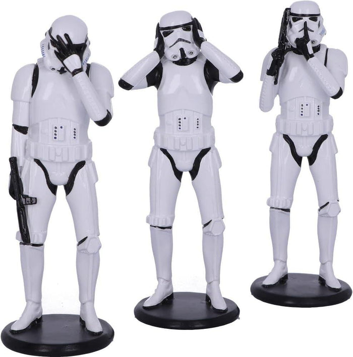 Star Wars The Original Stormtrooper 5.5 Inch Resin Collectible Figurine - Three Wise Stormtroopers (Standing)