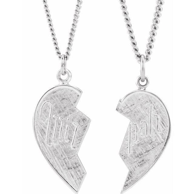 Sterling Silver Miz Pah Necklace, Rhodium Plated