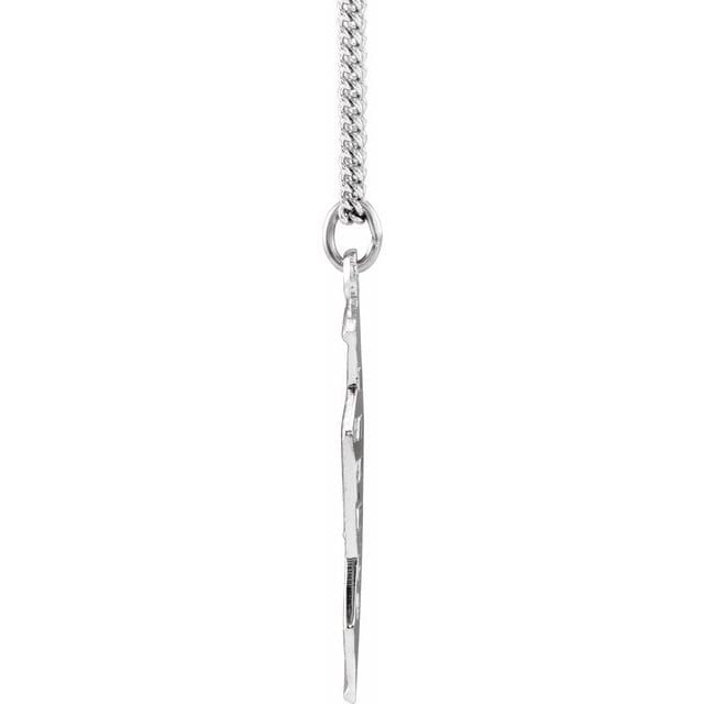 Sterling Silver Miz Pah Necklace, Rhodium Plated