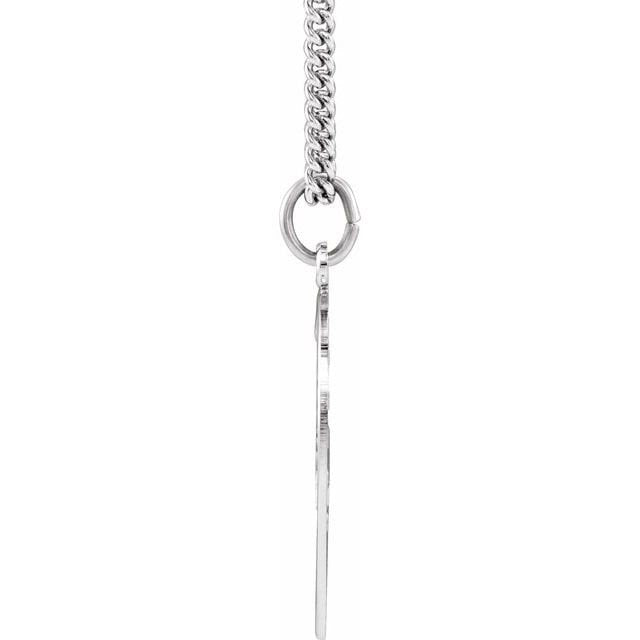 Sterling Silver Miz Pah Necklace, Rhodium Plated