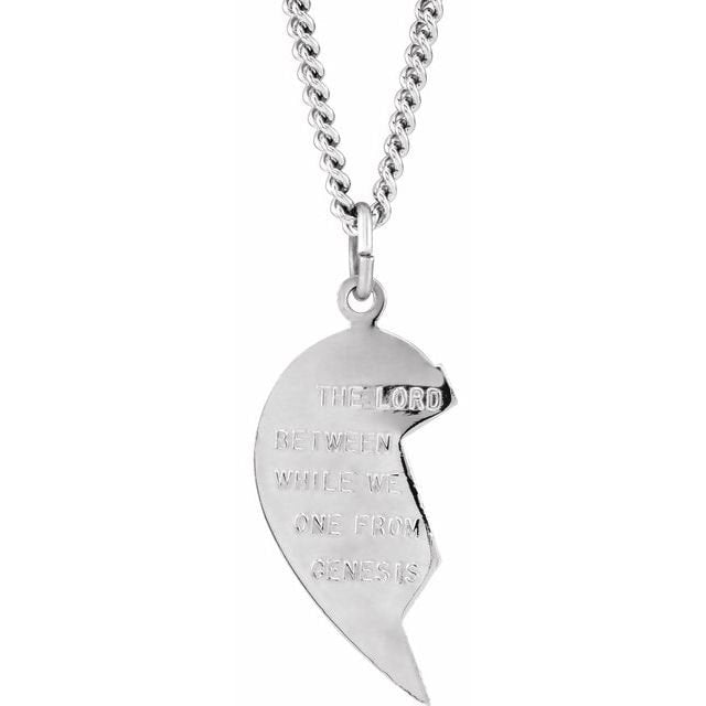 Sterling Silver Miz Pah Necklace, Rhodium Plated