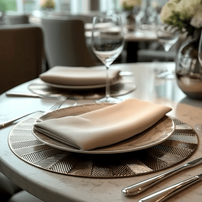 Sunburst Gold Round Placemat Accessories